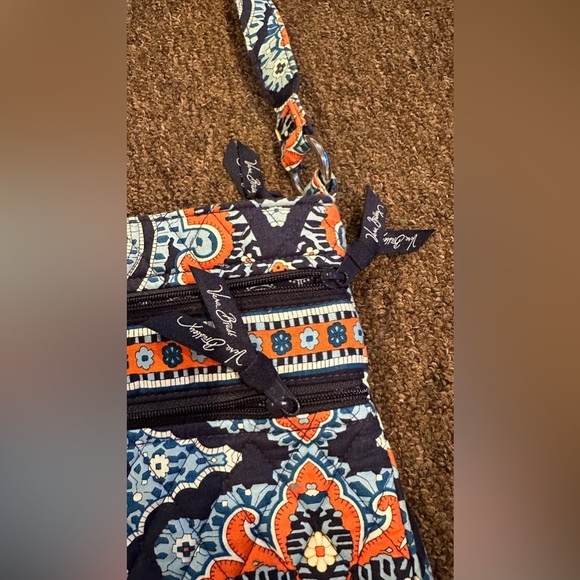 EUC Vera Bradley blue orange Marrakesh Pocketbook purse handbag shoulder tote - Picture 4 of 7